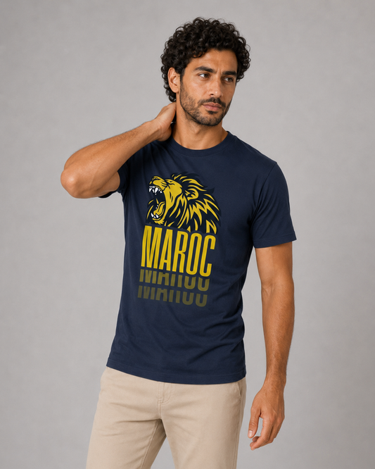 T-shirt Équipe du Maroc – Coupe du Monde 2026 - Lion