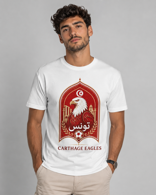 T-shirt Équipe de Tunisie – Coupe du Monde 2026 - Carthage eagles