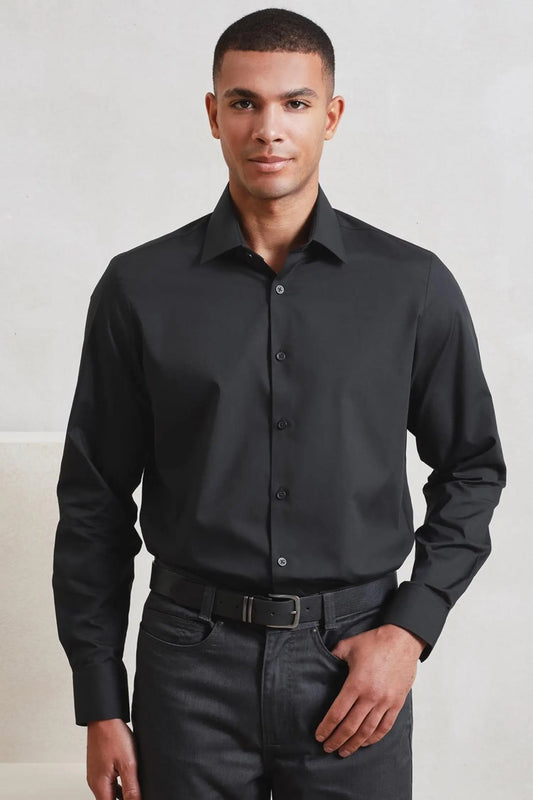 Chemise popeline à manches longues pour homme